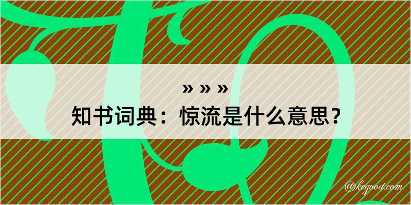 知书词典：惊流是什么意思？