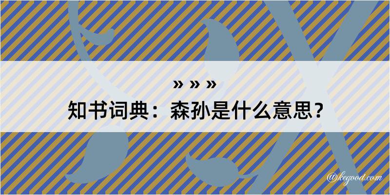 知书词典：森孙是什么意思？