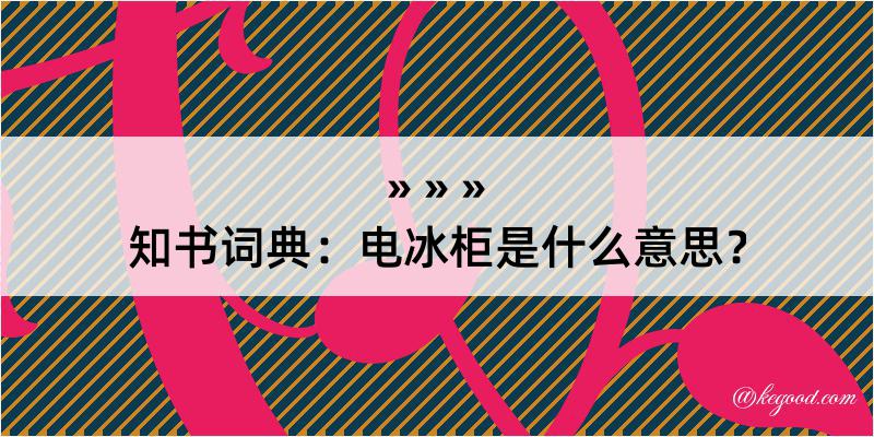 知书词典：电冰柜是什么意思？