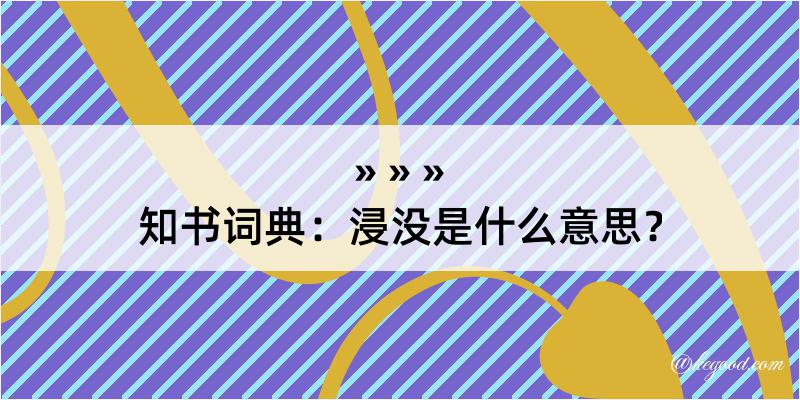 知书词典：浸没是什么意思？