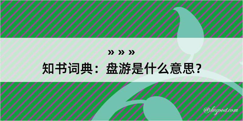 知书词典：盘游是什么意思？