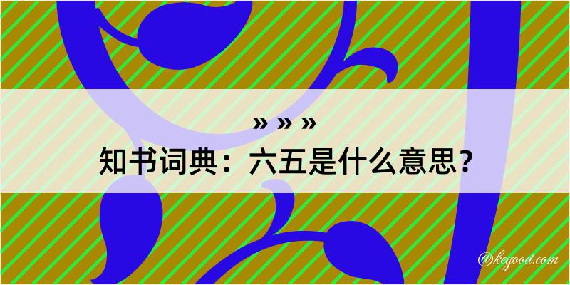 知书词典：六五是什么意思？