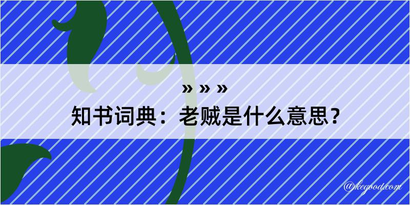 知书词典：老贼是什么意思？