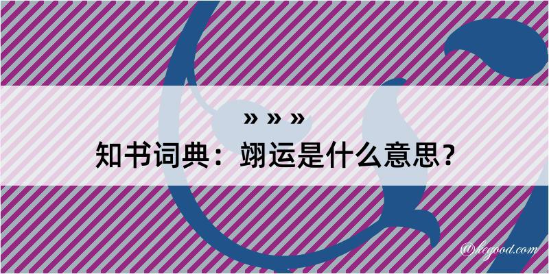 知书词典：翊运是什么意思？