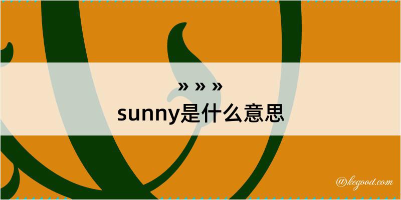sunny是什么意思