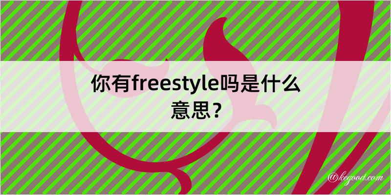 你有freestyle吗是什么意思？
