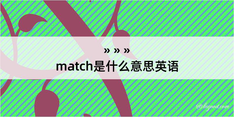match是什么意思英语