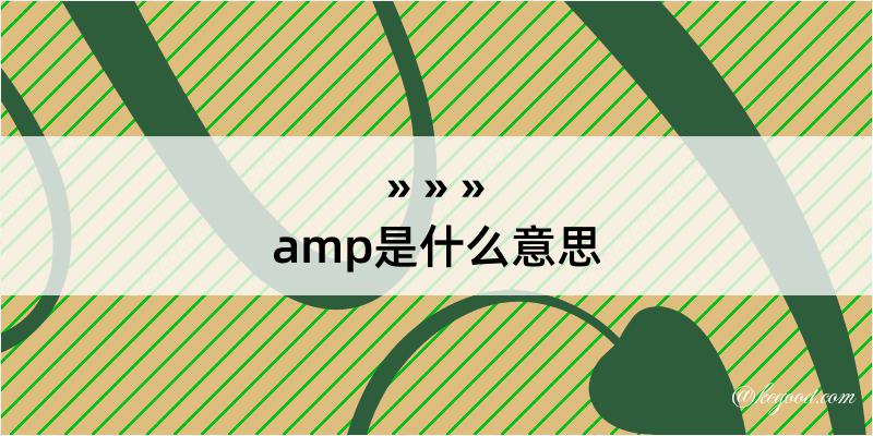 amp是什么意思