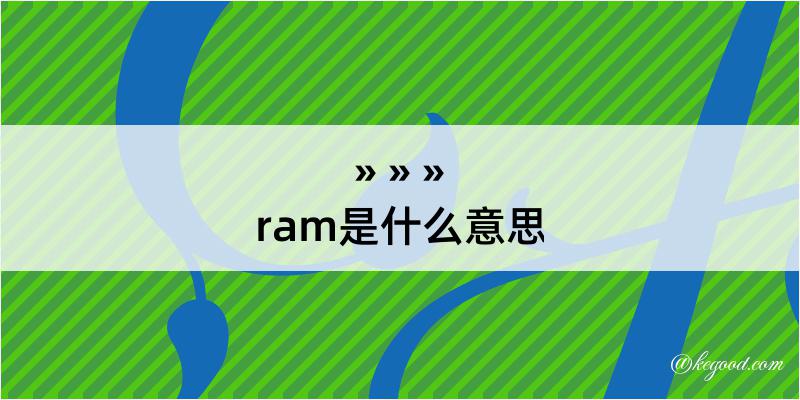 ram是什么意思