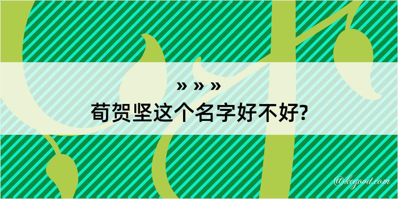 荀贺坚这个名字好不好?