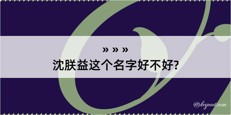 沈朕益这个名字好不好?