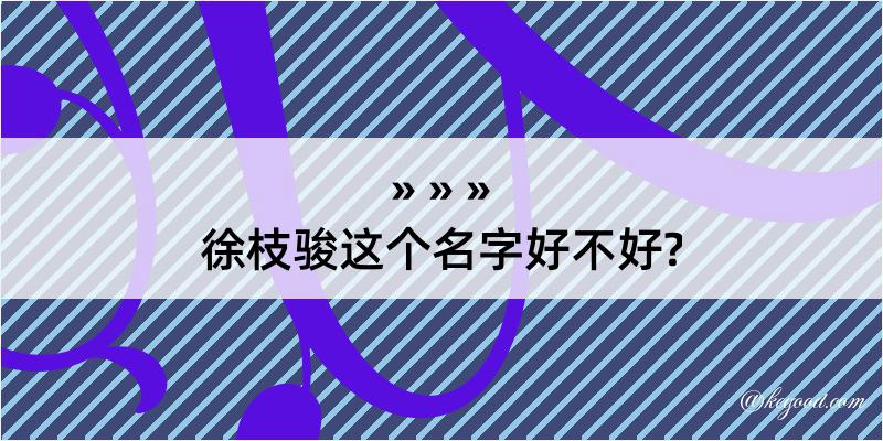 徐枝骏这个名字好不好?