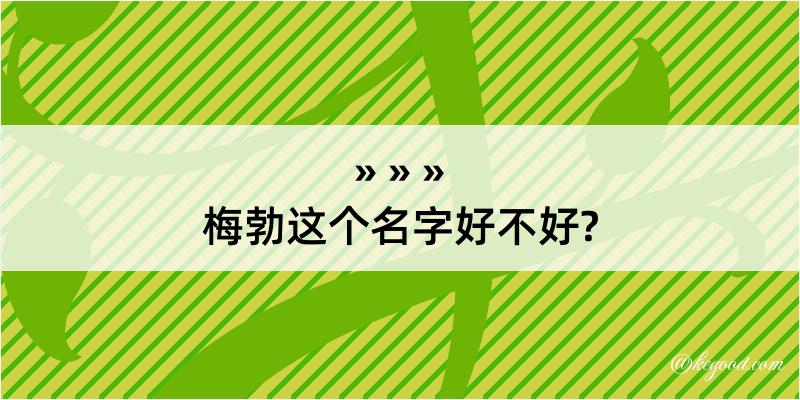 梅勃这个名字好不好?