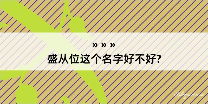 盛从位这个名字好不好?