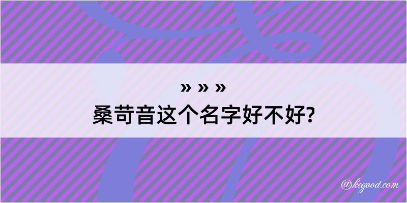 桑苛音这个名字好不好?