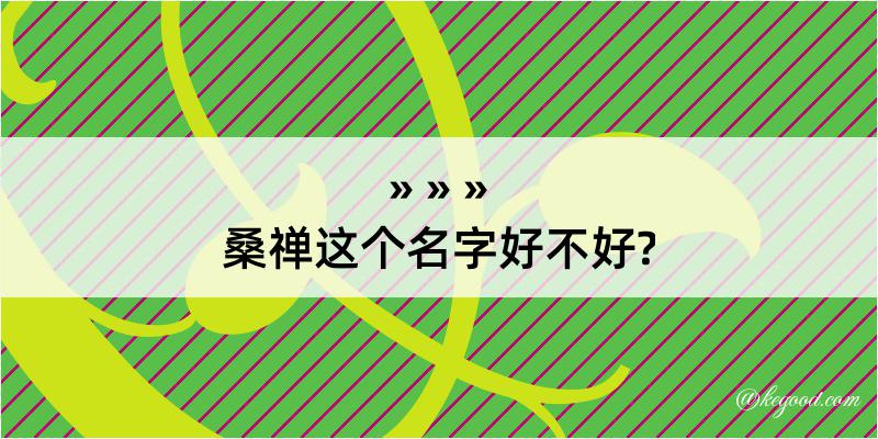 桑禅这个名字好不好?