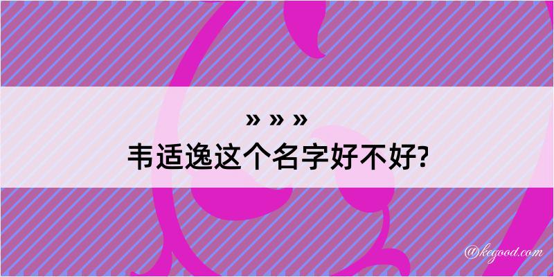 韦适逸这个名字好不好?