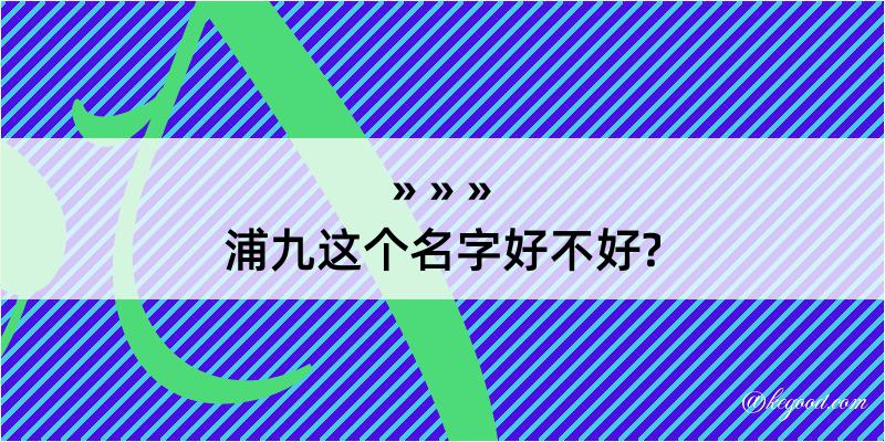 浦九这个名字好不好?