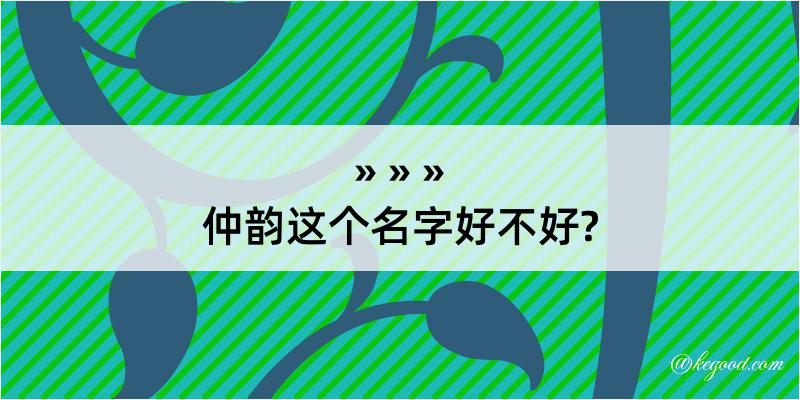 仲韵这个名字好不好?