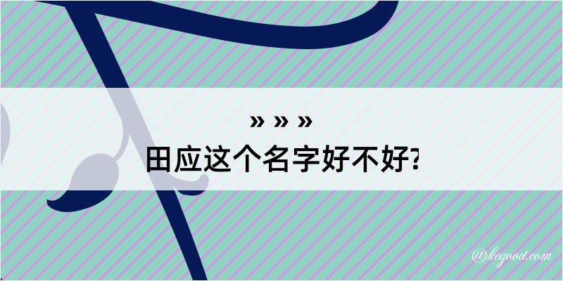 田应这个名字好不好?