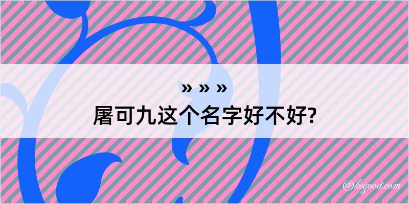 屠可九这个名字好不好?