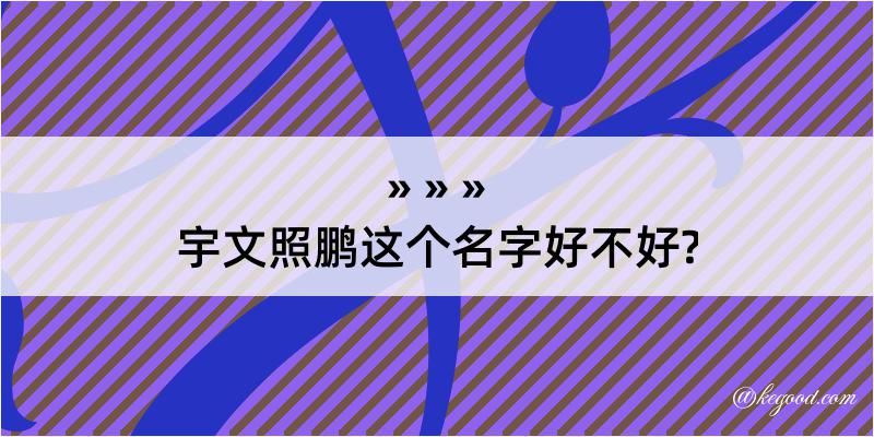 宇文照鹏这个名字好不好?