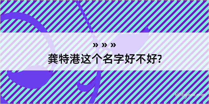 龚特港这个名字好不好?