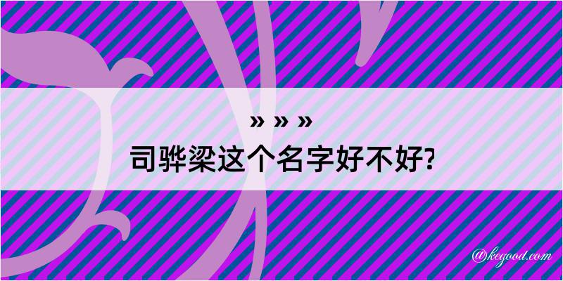 司骅梁这个名字好不好?