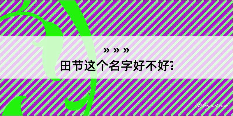 田节这个名字好不好?