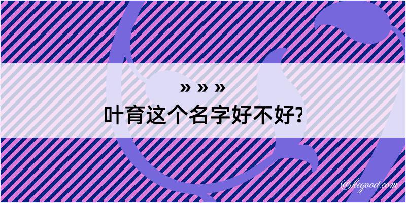 叶育这个名字好不好?