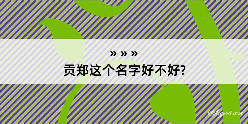 贡郑这个名字好不好?