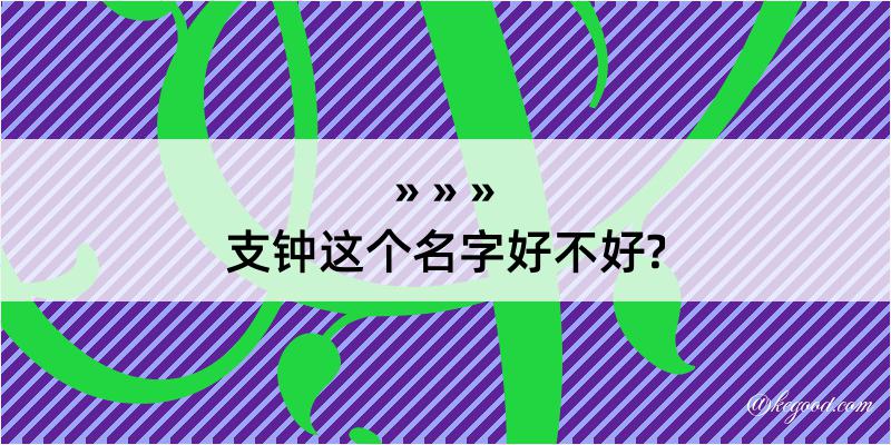 支钟这个名字好不好?