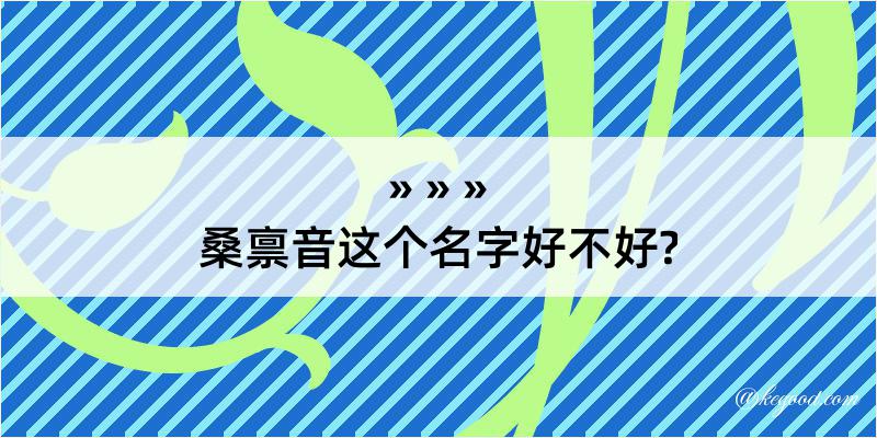 桑禀音这个名字好不好?