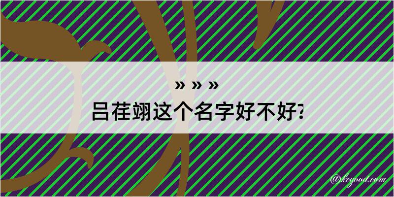 吕荏翊这个名字好不好?