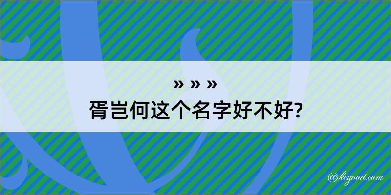 胥岂何这个名字好不好?