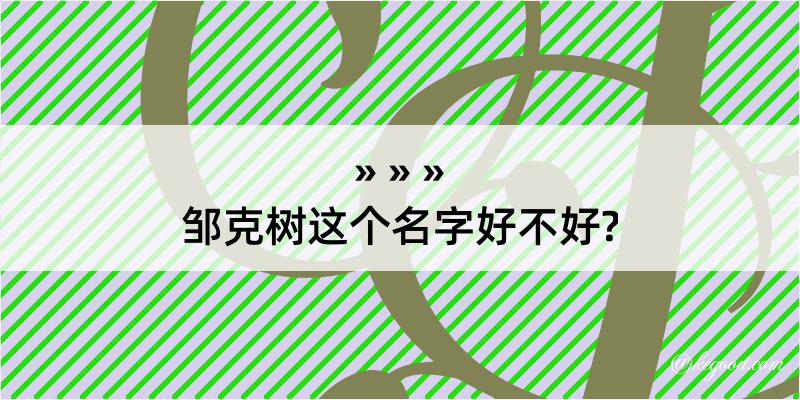 邹克树这个名字好不好?