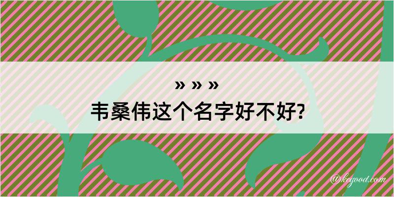 韦桑伟这个名字好不好?