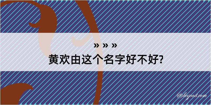 黄欢由这个名字好不好?