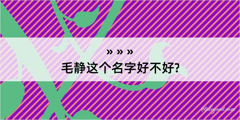 毛静这个名字好不好?