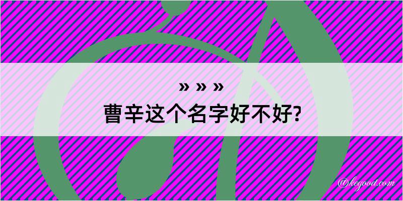 曹辛这个名字好不好?