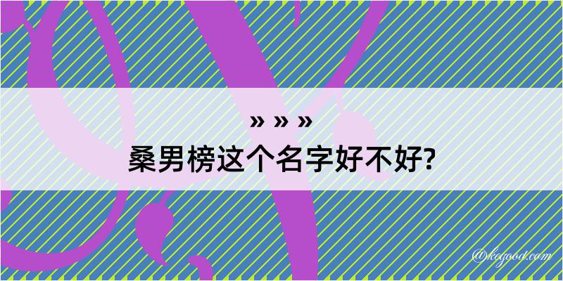 桑男榜这个名字好不好?