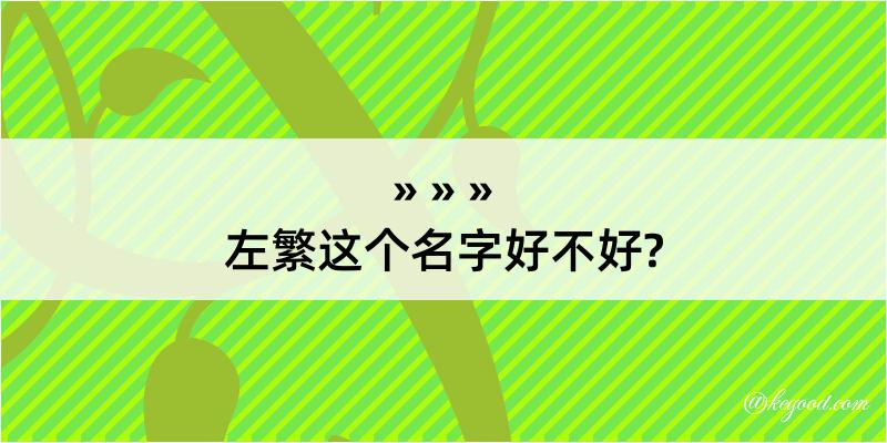 左繁这个名字好不好?