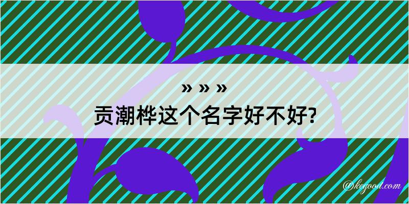 贡潮桦这个名字好不好?