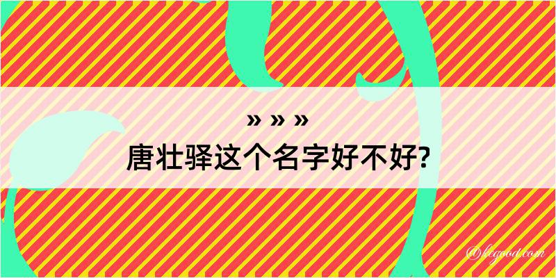 唐壮驿这个名字好不好?