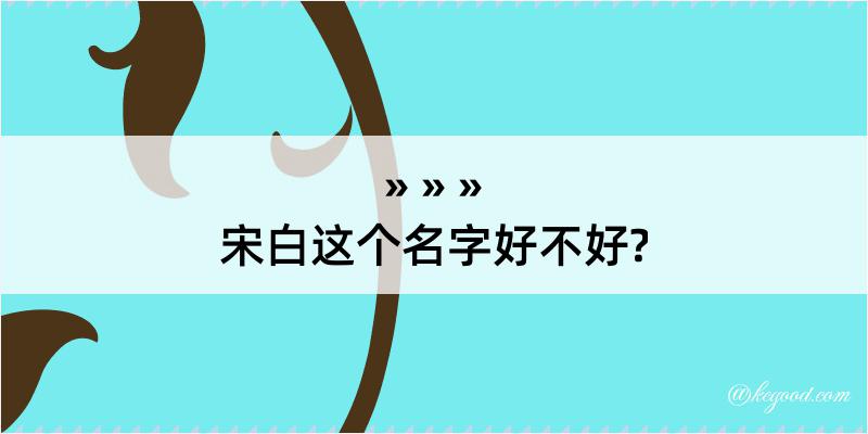 宋白这个名字好不好?