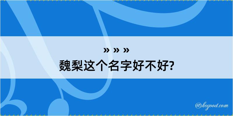 魏梨这个名字好不好?