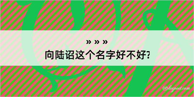 向陆诏这个名字好不好?