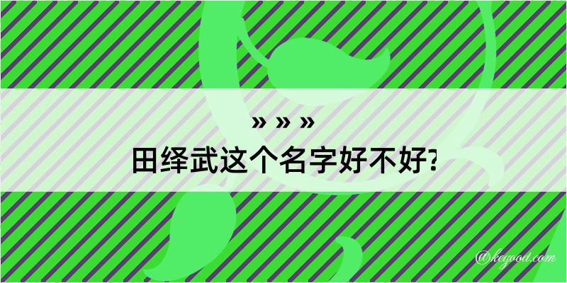 田绎武这个名字好不好?