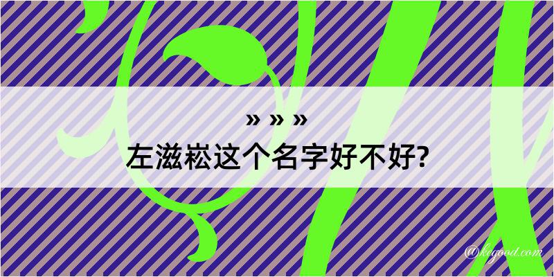 左滋崧这个名字好不好?