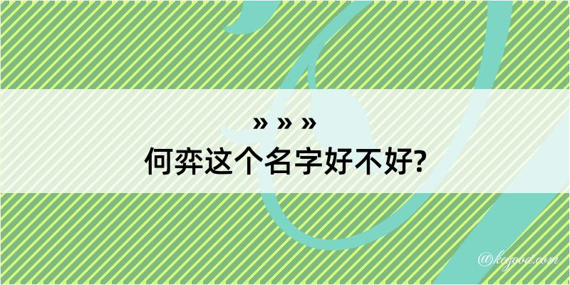 何弈这个名字好不好?